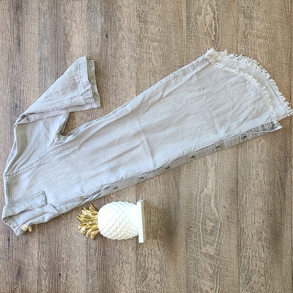 Cloth & Stone Button Down Dress Stonewash Gray
